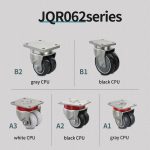 JQR062/B2 Heavy-Duty Swivel Dual-Wheel Caster