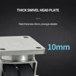 JQR062/B2 Heavy-Duty Swivel Dual-Wheel Caster