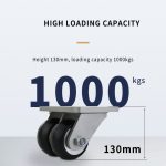 JQR092DX 100mm Rigid Dual-Wheel Caster
