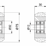 Polyurethane wheel 30mm