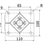 JQR062/A1 Swivel Dual-Wheel AGV Caster