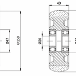 Polyurethane wheel 40mm